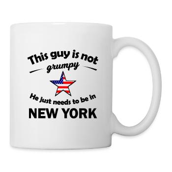 Chez lui à New York - Mug blanc - blanc - Droite