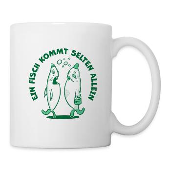 Ein Fisch kommt selten allein - Tasse - Weiß - Rechts
