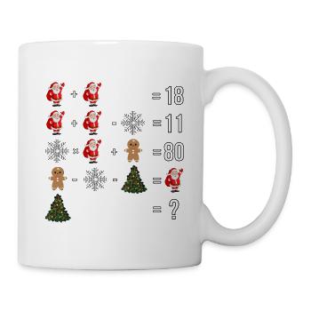 Quiz de Noël Père Noël flocon de neige - Mug blanc - blanc - Droite