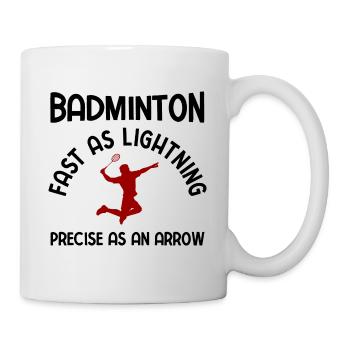 Badminton - Tasse - Weiß - Rechts