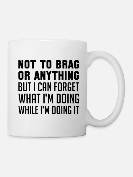 Ne pas se vanter ou quoi que ce soit - Mug blanc - blanc