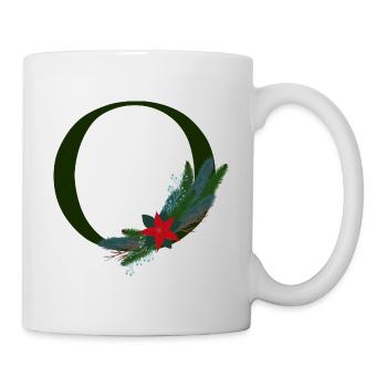 O – dekoratives Schriftzeichen – Weihnachten - Tasse - Weiß - Rechts