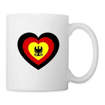 Ein Herz für unser Germany - Tasse - Weiß - Rechts