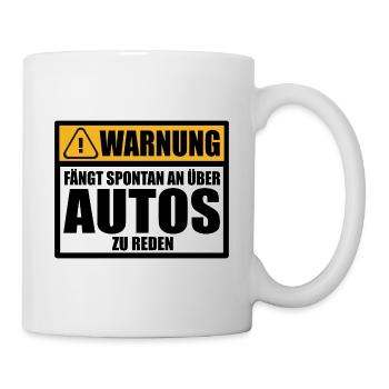 Autoliebhaber Geschenkidee Männer Kleine Lustige - Tasse - Weiß - Rechts