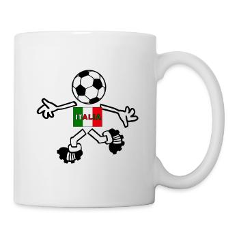 Der Fußballer aus Italien - Tasse - Weiß - Rechts