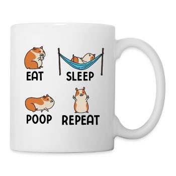 Nagetier Meerschwein Meerschweinchen - Tasse - Weiß - Rechts