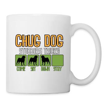 Chug Dog Astuces têtues Drôle de dictons - Mug blanc - blanc - Droite