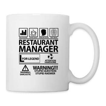 Hotel and Restaurant Manager Dad Lustig Quote - Mug - white - Right