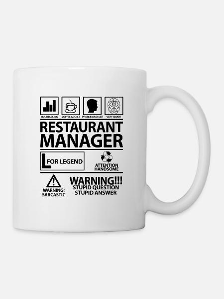 Hotel und Restaurant Manager Dad Lustig Spruch - Tasse - Weiß