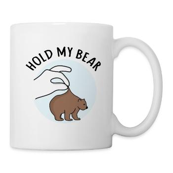 Hold My Bear : Hold My Beer Pun Quote - Mug - white - Right