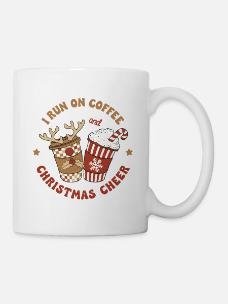 Coffee Christmas Saying Coffee Christmas Cheer - Mug - white
