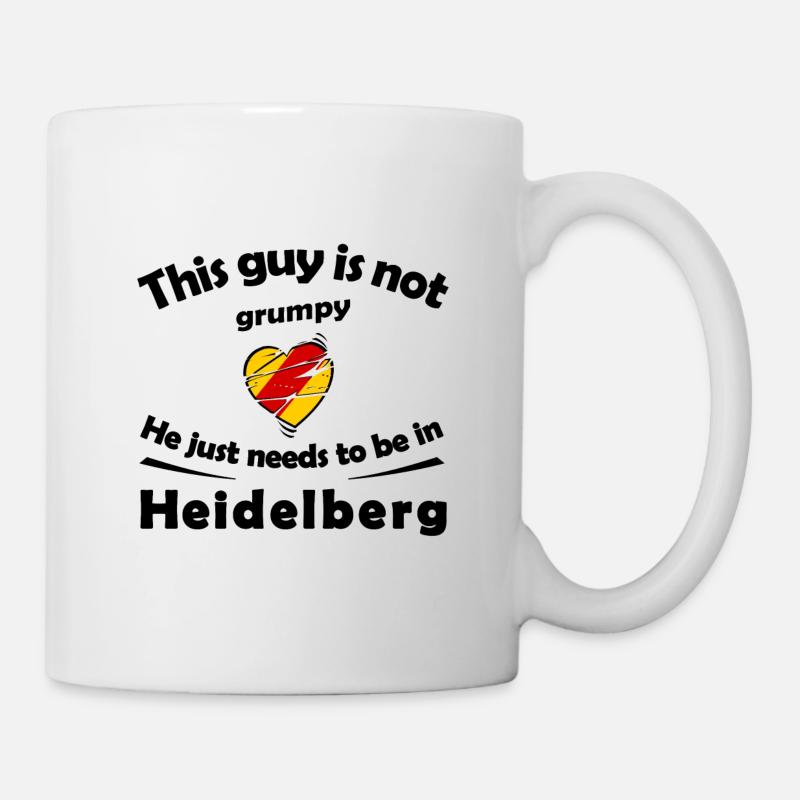 Das Herz in Heidelberg - Tasse - Weiß