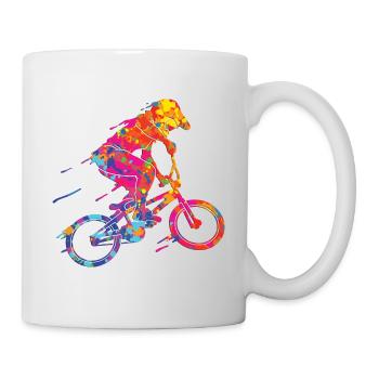 BMX Colorful Paint Graphic Biker Freestyle Racing - Mug blanc - blanc - Droite