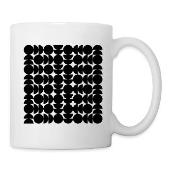 Schwarze Kreise. - Tasse - Weiß - Rechts