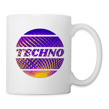 Musique techno, Raver Design - Mug blanc - blanc - Droite