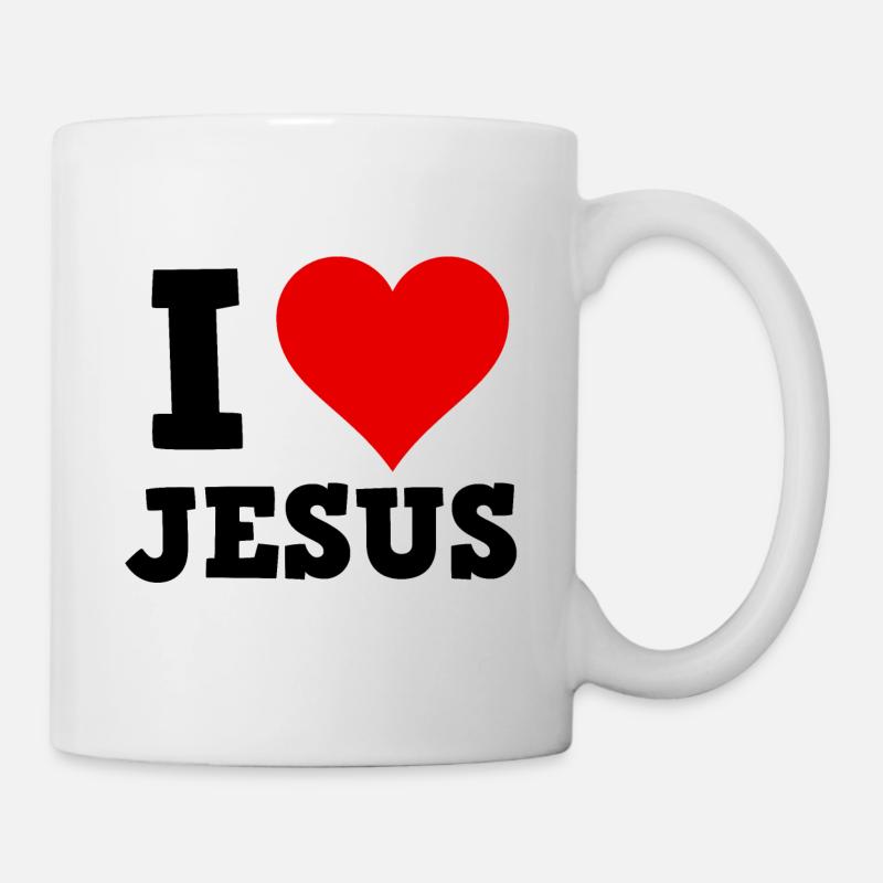 Ich liebe Jesus - Tasse - Weiß