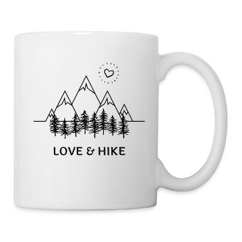 Love & Hike - Wanderliebe Berge und Natur - Tasse - Weiß - Rechts
