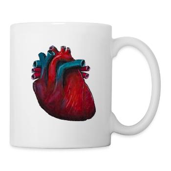 Menschliches Herz - Tasse - Weiß - Rechts