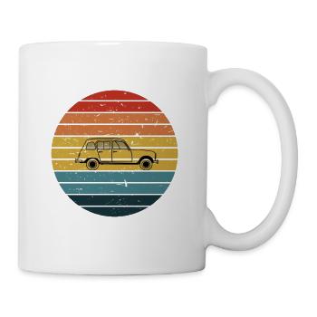 4L SUNSET VINTAGE - Mug blanc - blanc - Droite