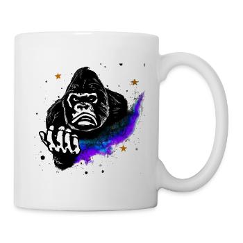 Gorilla Nebula | KI Kunst | AI generated Art - Tasse - Weiß - Rechts
