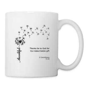 Pissenlit reconnaissant Conception chrétienne 2 Corinthiens - Mug blanc - blanc - Droite