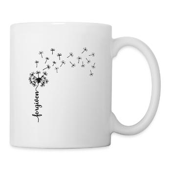 Vergebenes Löwenzahn-Design - Tasse - Weiß - Rechts