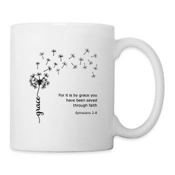 Grace Dandelion Christian design Ephesians 2:8 - Mug - white - Right