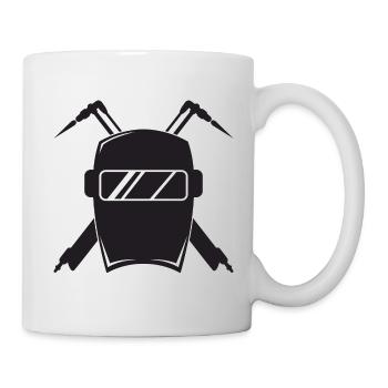 Welder helmet outfit for proud metalworkers - Mug - white - Right