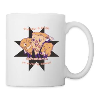 Cheese A Smile In Every Slice! Cheese Pizza Lover - Mug - white - Right