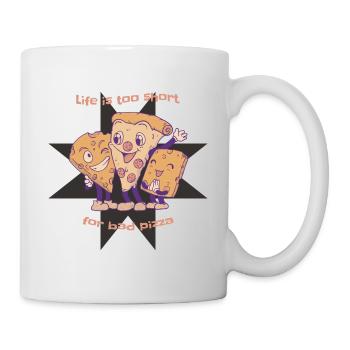 Life Is Too Short For Bad Pizza Cheese Pizza Lover - Mug - white - Right
