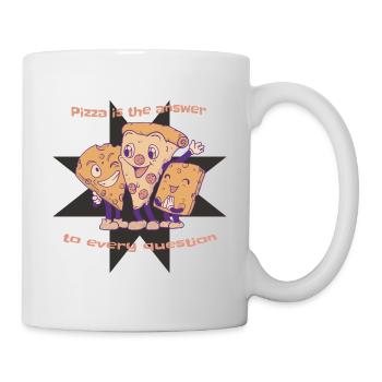 Pizza Is The Answer To Every Question Cheese Lover - Mug - white - Right