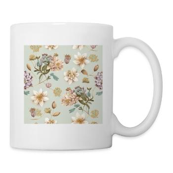 Floral Design 4 - Tasse - Weiß - Rechts