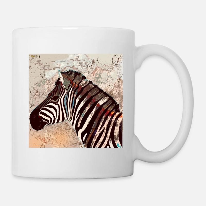 Zebra Head - Mug - white