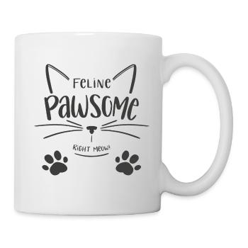 Feline Pawsome - Tasse - Weiß - Rechts