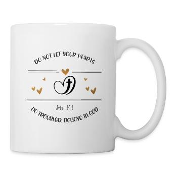 Christliches Design glaubt an Gott - Tasse - Weiß - Rechts