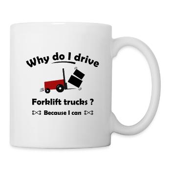 Conducteur de chariot élévateur - Mug blanc - blanc - Droite