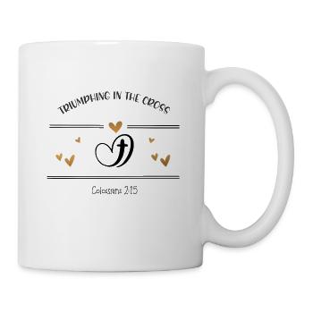 Le design chrétien triomphe dans la croix - Mug blanc - blanc - Droite