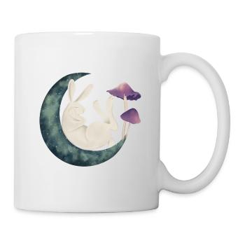 Rabbit on the moon - Mug - white - Right