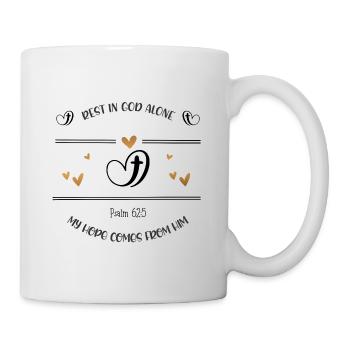Christian Design Rest in God - Mug - white - Right
