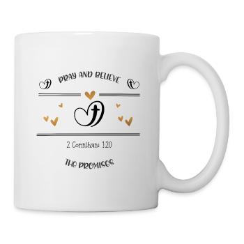 Christian Design believe the promises - Mug - white - Right