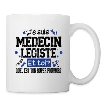 Médecin Légiste Super Pouvoir Cadeau Humour - Mug blanc - blanc - Droite