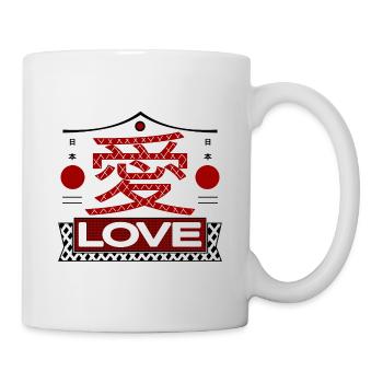 Japan Love Kanji black - Mug blanc - blanc - Droite