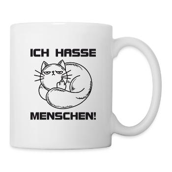 ich hasse menschen - Tasse - Weiß - Rechts