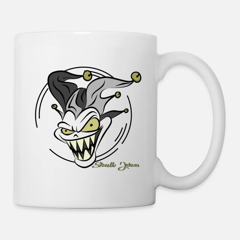 Totenkopf-Witz - Tasse - Weiß