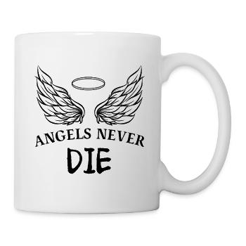 LES ANGES NE MEURENT JAMAIS - Mug blanc - blanc - Droite