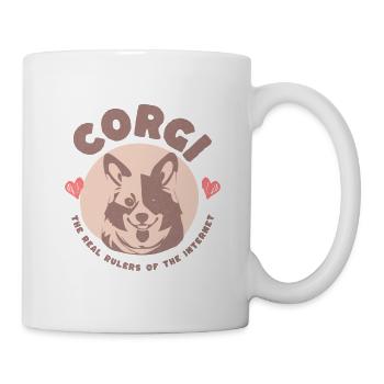 Corgi Real Rulers of the Internet Cute Dog Lovers - Mug - white - Right