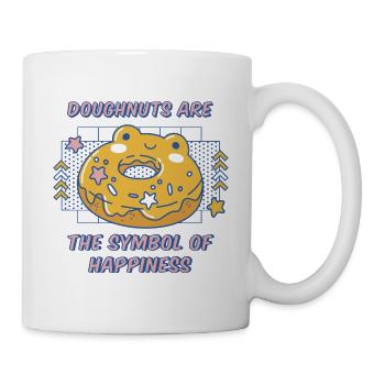 Les beignets sont le symbole des beignets de bonheur - Mug blanc - blanc - Droite