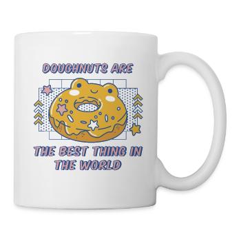 Les beignets sont la meilleure chose au monde drôle - Mug blanc - blanc - Droite
