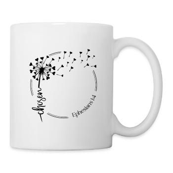 Christian Dandelion design choisi Éphésiens 1:4 - Mug blanc - blanc - Droite