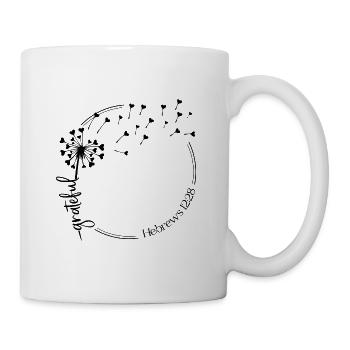 Christian Dandelion design reconnaissant Hébreux 12:28 - Mug blanc - blanc - Droite